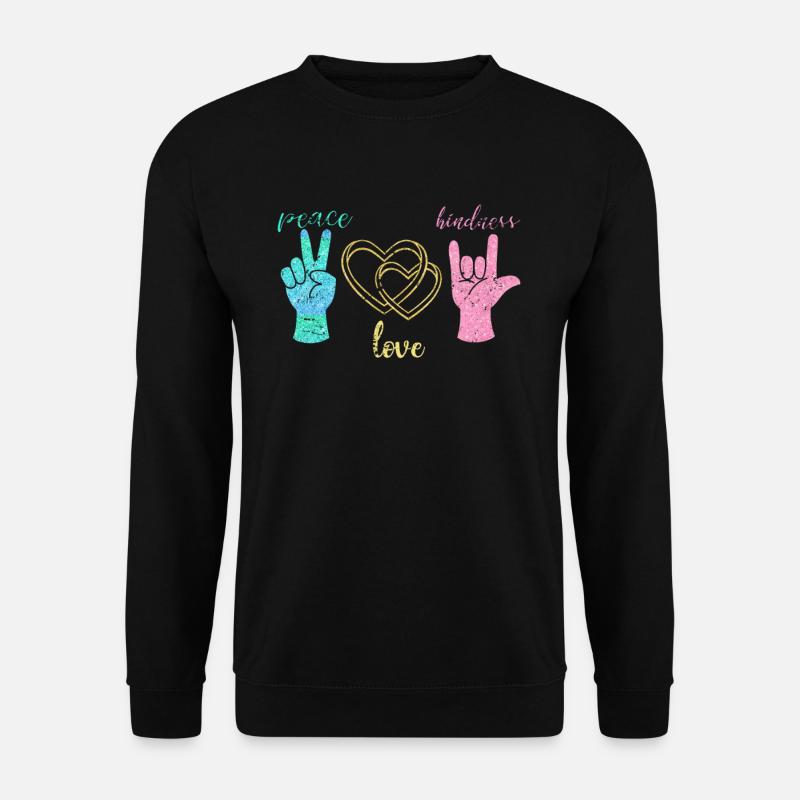 Peace love harmony - Unisex Sweatshirt - black