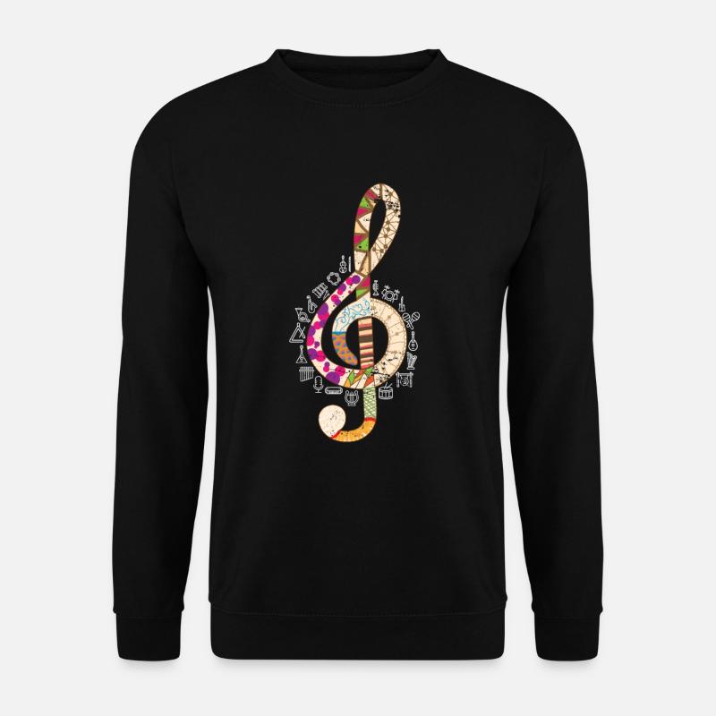 Notenschlüssel Klassische Musik - Unisex Pullover - Schwarz