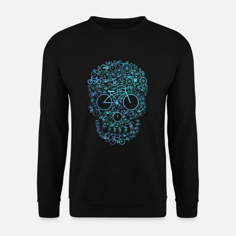 Bicycle skull - Unisex Sweatshirt - black
