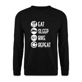 Bicycle sport athlete - Unisex Sweatshirt - black - Front - Alina (178cm) & Michal (187cm)
