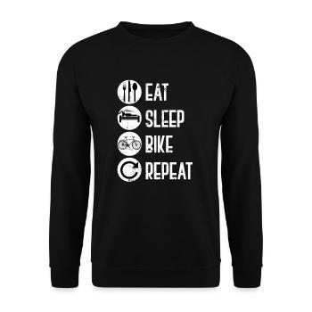 Tour à vélo - Sweat-shirt Unisexe - noir - Devant - Alina (178cm) & Michal (187cm)