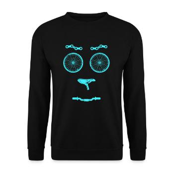 Fahrad Fahren Bike - Unisex Pullover - Schwarz - Vorne - Alina (178cm) & Michal (187cm)