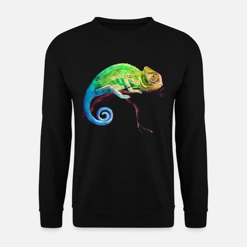 Chameleon Tropen Reptil - Unisex Pullover - Schwarz