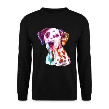 Dalmatiner - Unisex Pullover - Schwarz - Vorne - Alina (178cm) & Michal (187cm)