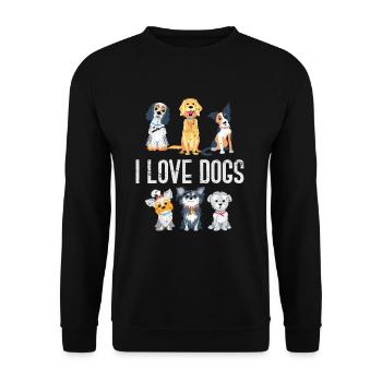Dog dog lover - Unisex Sweatshirt - black - Front - Alina (178cm) & Michal (187cm)
