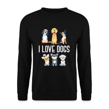 Dog gift idea dog lover - Unisex Sweatshirt - black - Front - Alina (178cm) & Michal (187cm)