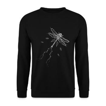 libellule - Sweat-shirt Unisexe - noir - Devant - Alina (178cm) & Michal (187cm)