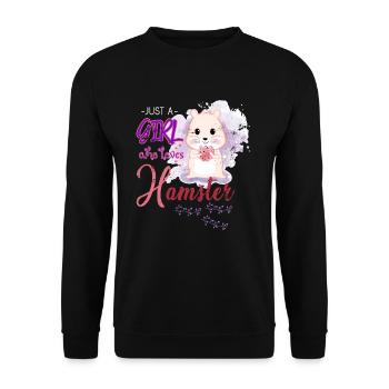 Hamster animal cage - Unisex Sweatshirt - black - Front - Alina (178cm) & Michal (187cm)