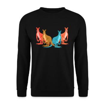 kangourou - Sweat-shirt Unisexe - noir - Devant - Alina (178cm) & Michal (187cm)