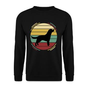Retro dog labrador - Unisex Sweatshirt - black - Front - Alina (178cm) & Michal (187cm)