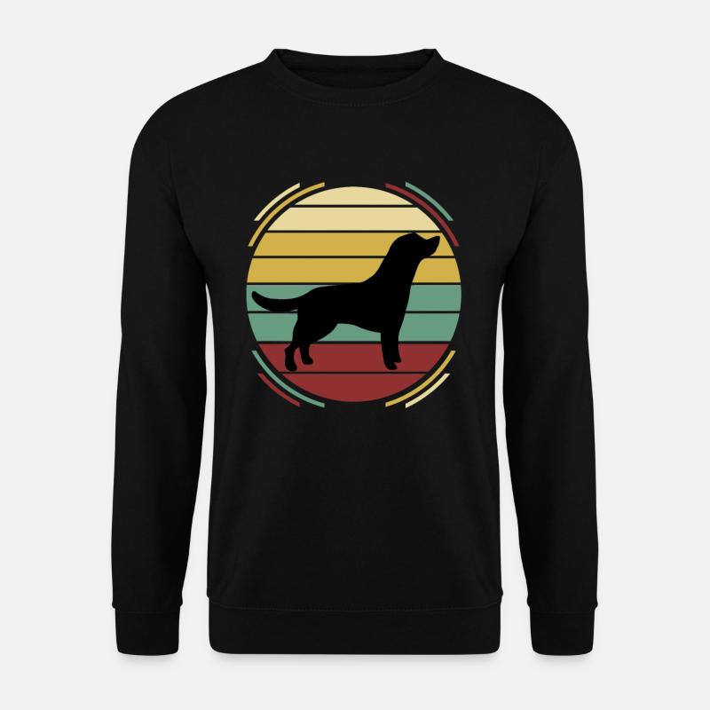 Retro dog labrador - Unisex Sweatshirt - black
