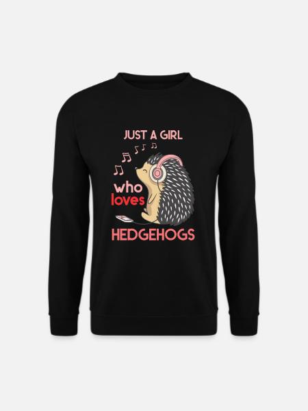 Igel Mädchen Geschenk - Unisex Pullover - Schwarz