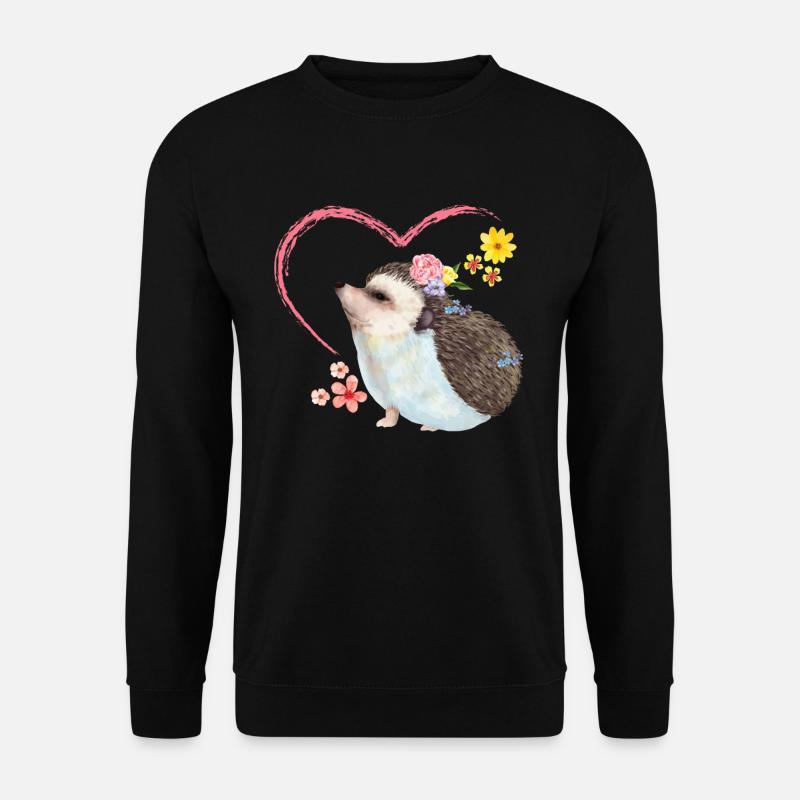 Igel Laubhaufen - Unisex Pullover - Schwarz