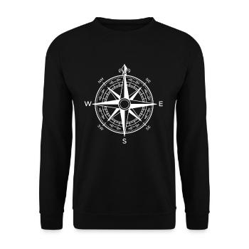 Compas de navigation à voile - Sweat-shirt Unisexe - noir - Devant - Alina (178cm) & Michal (187cm)