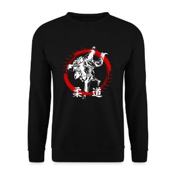 Judo - Sweat-shirt Unisexe - noir - Devant - Alina (178cm) & Michal (187cm)