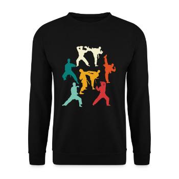 Karate Japan - Unisex Sweatshirt - black - Front - Alina (178cm) & Michal (187cm)