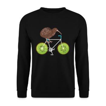 Neuseeland Kiwi Geschenk - Unisex Pullover - Schwarz - Vorne - Alina (178cm) & Michal (187cm)