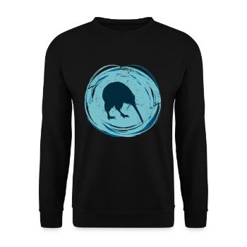 Neuseeland Backpacker - Unisex Pullover - Schwarz - Vorne - Alina (178cm) & Michal (187cm)