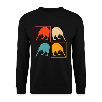 Neuseeland - Unisex Pullover - Schwarz - Vorne - Alina (178cm) & Michal (187cm)