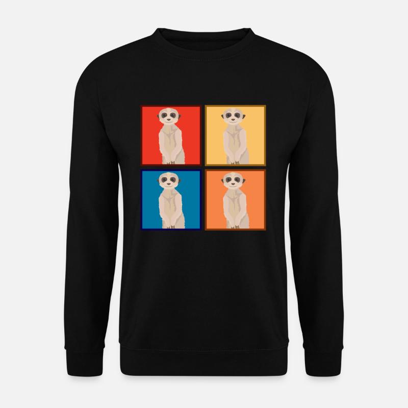 Erdmännchen Tiere Tier - Unisex Pullover - Schwarz