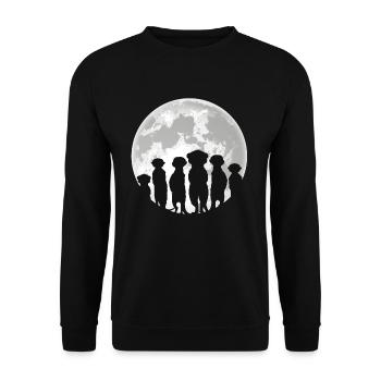 meerkat - Unisex Sweatshirt - black - Front - Alina (178cm) & Michal (187cm)