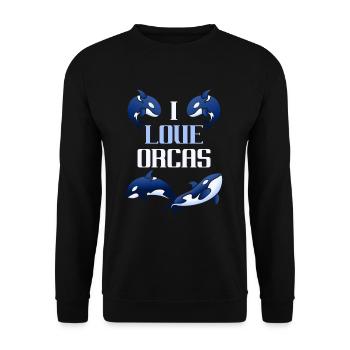 Orca - Sweat-shirt Unisexe - noir - Devant - Alina (178cm) & Michal (187cm)