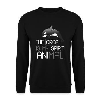 Orca - Sweat-shirt Unisexe - noir - Devant - Alina (178cm) & Michal (187cm)