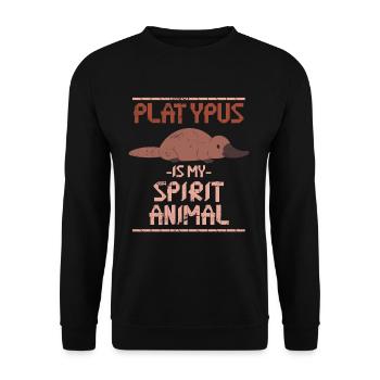 Amoureux des animaux de Platypus - Sweat-shirt Unisexe - noir - Devant - Alina (178cm) & Michal (187cm)