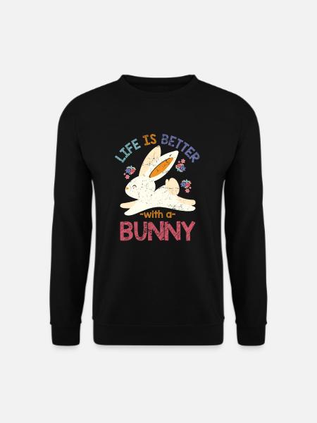 Bunny children rabbit - Unisex Sweatshirt - black