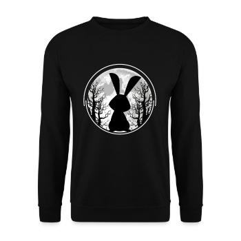 Hare - Unisex Sweatshirt - black - Front - Alina (178cm) & Michal (187cm)