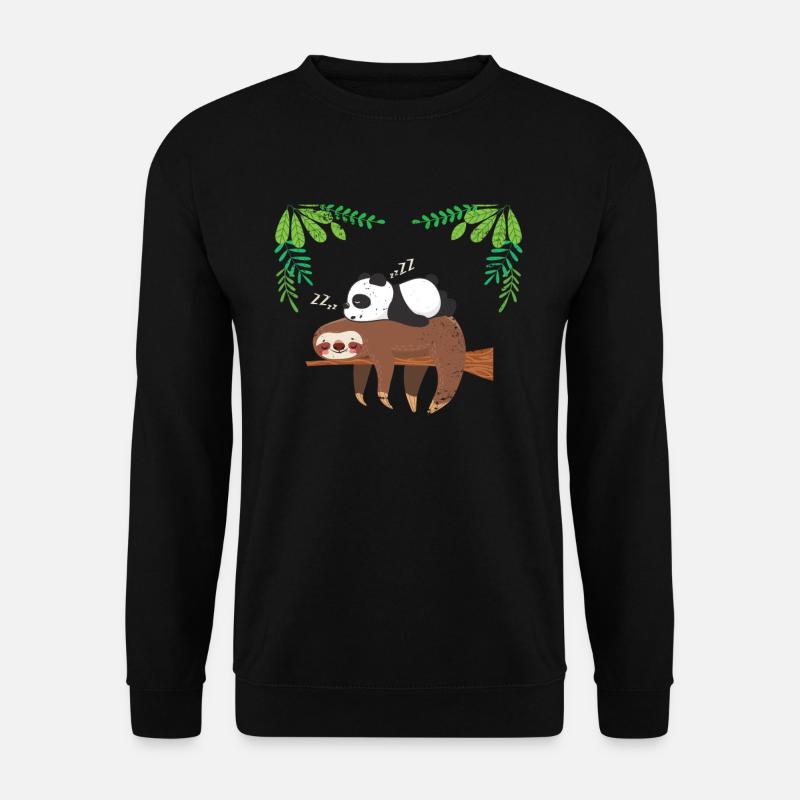 Sloth panda - Unisex Sweatshirt - black