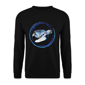 Tortue océan enfants - Sweat-shirt Unisexe - noir - Devant - Alina (178cm) & Michal (187cm)