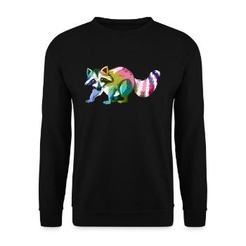 Raccoon cute animal - Unisex Sweatshirt - black - Front - Alina (178cm) & Michal (187cm)