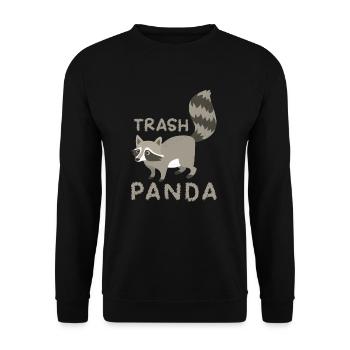 racoon - Unisex Sweatshirt - black - Front - Alina (178cm) & Michal (187cm)