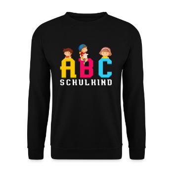 Einschulung - Unisex Pullover - Schwarz - Vorne - Alina (178cm) & Michal (187cm)