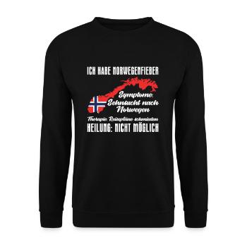 Norwegen Skandinavien Norweger - Unisex Pullover - Schwarz - Vorne - Alina (178cm) & Michal (187cm)