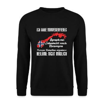 Norwegen Flagge - Unisex Pullover - Schwarz - Vorne - Alina (178cm) & Michal (187cm)