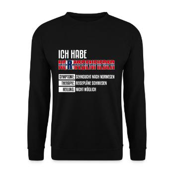 Norwegen Geschenk - Unisex Pullover - Schwarz - Vorne - Alina (178cm) & Michal (187cm)
