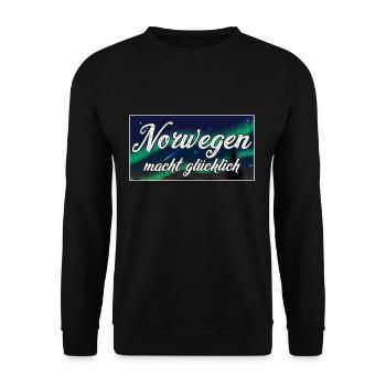 Norwegen Skandinavien Norweger - Unisex Pullover - Schwarz - Vorne - Alina (178cm) & Michal (187cm)