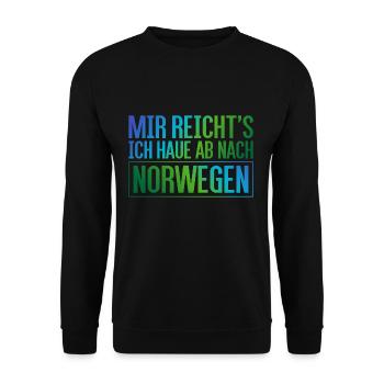 Norwegen - Unisex Pullover - Schwarz - Vorne - Alina (178cm) & Michal (187cm)