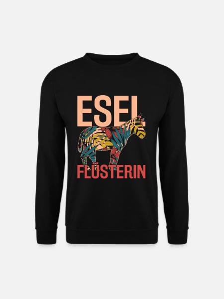 Esel Pferd - Unisex Pullover - Schwarz