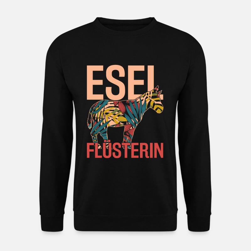 Esel Pferd - Unisex Pullover - Schwarz
