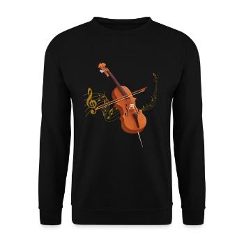 cello - Unisex Sweatshirt - black - Front - Alina (178cm) & Michal (187cm)