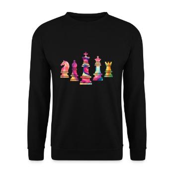Chess king - Unisex Sweatshirt - black - Front - Alina (178cm) & Michal (187cm)