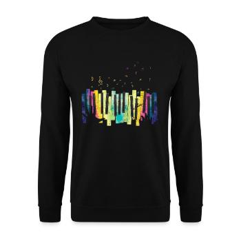 Piano Musicians - Unisex Sweatshirt - black - Front - Alina (178cm) & Michal (187cm)