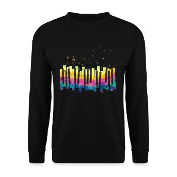 Piano musicians - Unisex Sweatshirt - black - Front - Alina (178cm) & Michal (187cm)