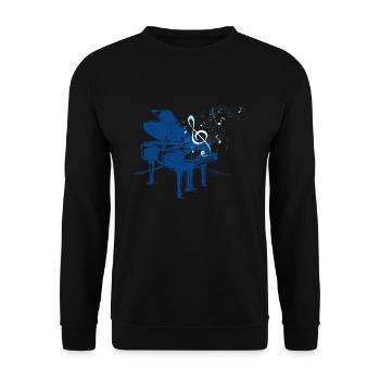 Piano Instrument - Unisex Pullover - Schwarz - Vorne - Alina (178cm) & Michal (187cm)