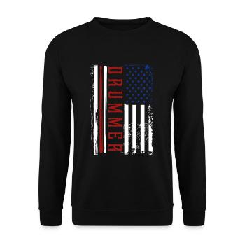 Tambours - Sweat-shirt Unisexe - noir - Devant - Alina (178cm) & Michal (187cm)