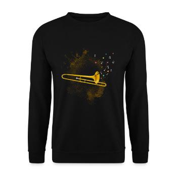Posaune Musiker Orchester - Unisex Pullover - Schwarz - Vorne - Alina (178cm) & Michal (187cm)