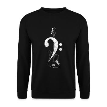 Bassgitarre Geschenkidee - Unisex Pullover - Schwarz - Vorne - Alina (178cm) & Michal (187cm)